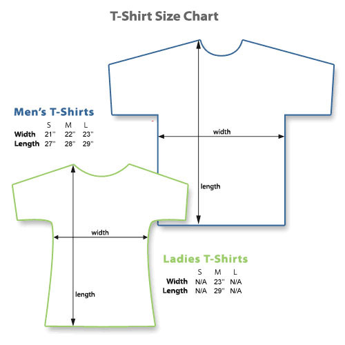 T-Shirt Sizes Chart